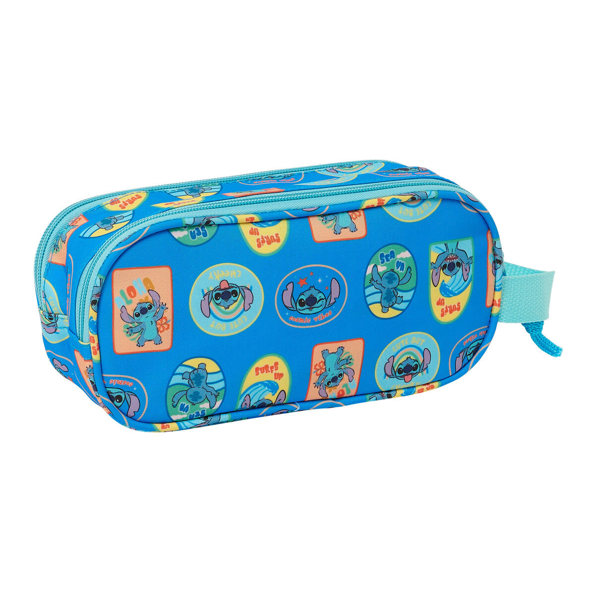 Penar dublu Lilo & Stitch Albastru 21 x 8 x 6 cm 3D - Birou și papetărie, Material școlar și educațional