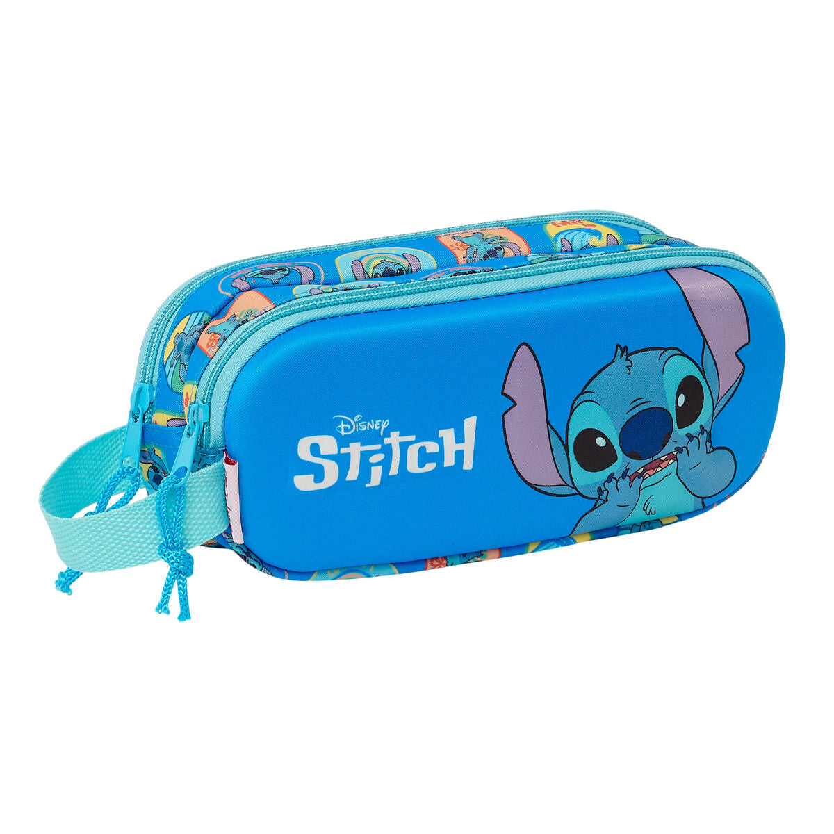 Penar dublu Lilo & Stitch Albastru 21 x 8 x 6 cm 3D - Birou și papetărie, Material școlar și educațional