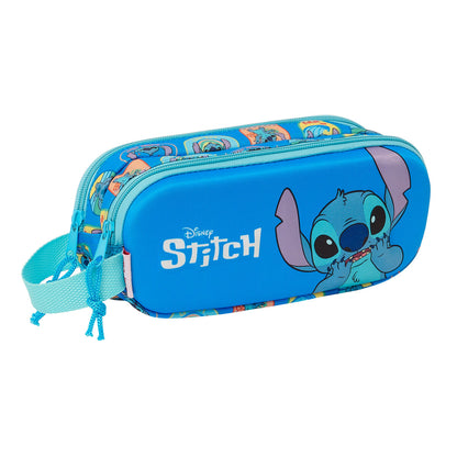 Penar dublu Lilo & Stitch Albastru 21 x 8 x 6 cm 3D - Birou și papetărie, Material școlar și educațional