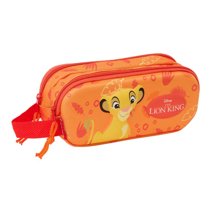 Penar dublu The Lion King Portocaliu 21 x 8 x 6 cm 3D - Birou și papetărie, Material școlar și educațional