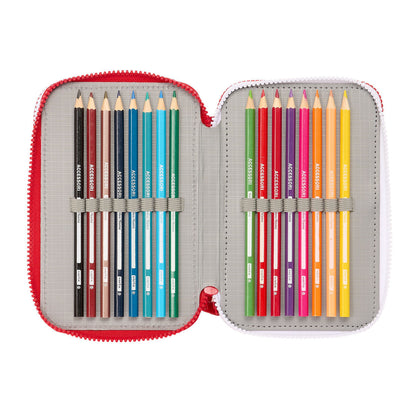 Penar Triplu Sevilla Fútbol Club Roșu 12,5 x 19,5 x 5,5 cm 36 Piese - Birou și papetărie, Material școlar și educațional