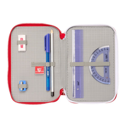 Penar Triplu Sevilla Fútbol Club Roșu 12,5 x 19,5 x 5,5 cm 36 Piese - Birou și papetărie, Material școlar și educațional