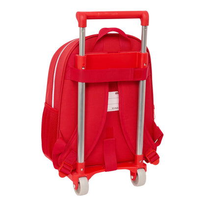 Ghiozdan cu Roți Sevilla Fútbol Club Roșu 28 x 34 x 10 cm - Birou și papetărie, Material școlar și educațional