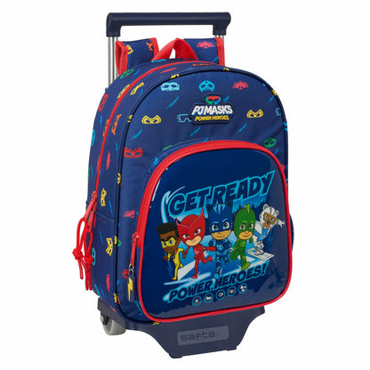 Ghiozdan cu Roți PJ Masks Ready Bleumarin 26 x 34 x 11 cm - Birou și papetărie, Material școlar și educațional