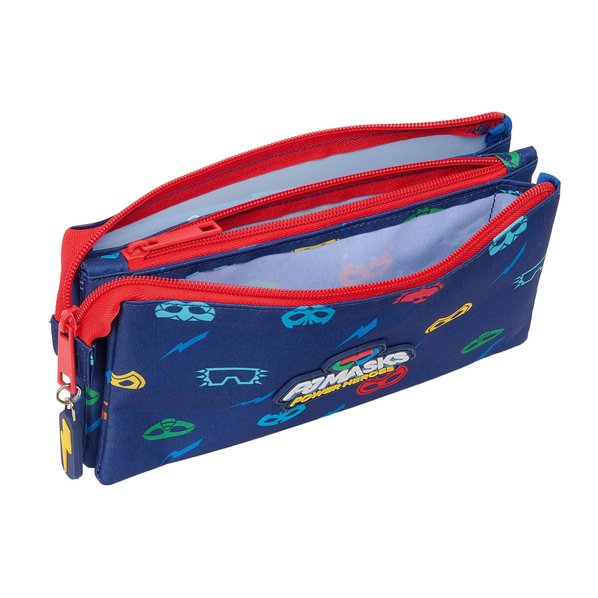 Penar triplu PJ Masks Ready Bleumarin 22 x 12 x 3 cm - Birou și papetărie, Material școlar și educațional