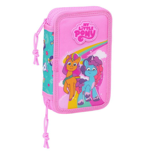 Creion dublu My Little Pony Magic Roz Turquoise 12.5 x 19.5 x 4 cm 28 Piese - Birou și papetărie, Material școlar și educațional