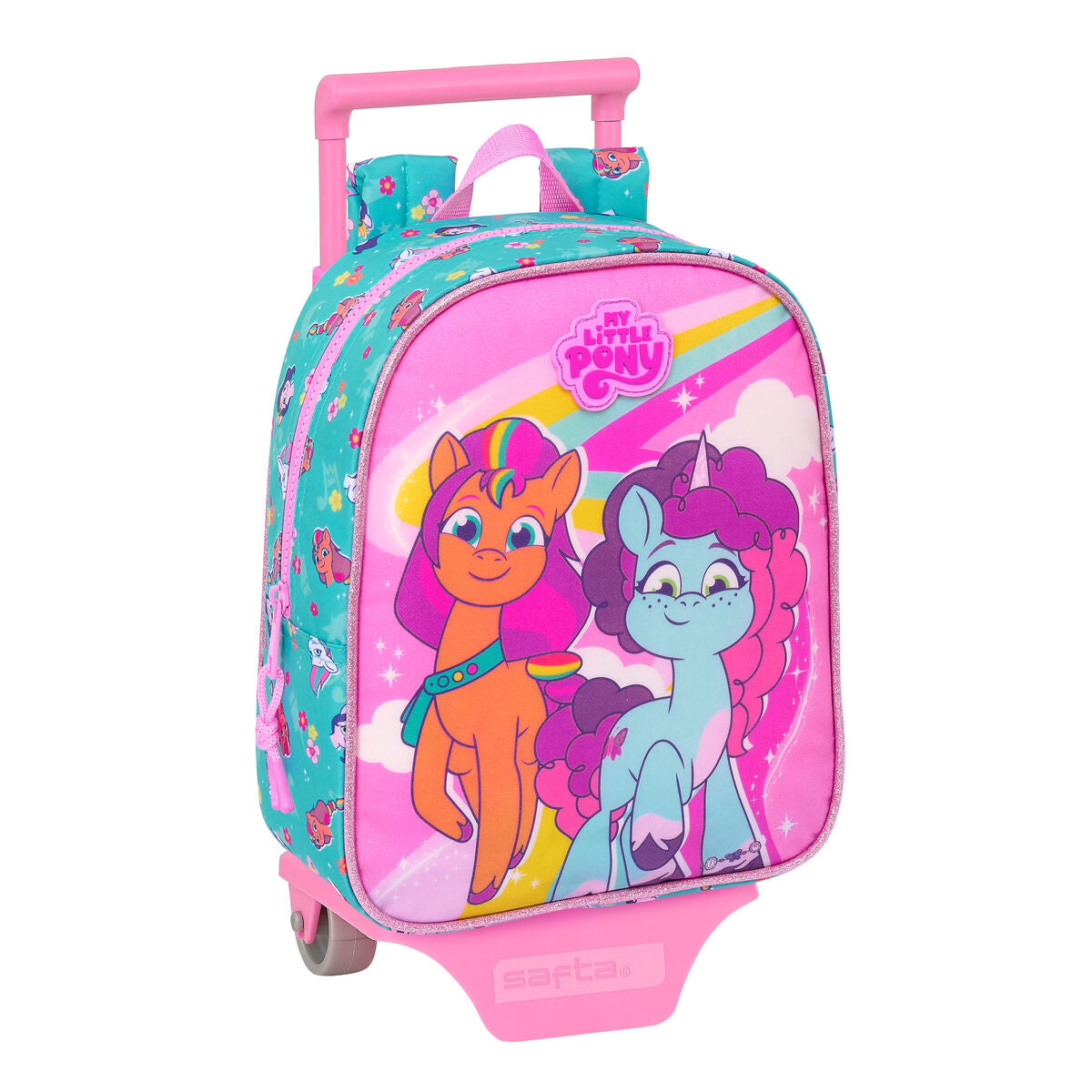 Ghiozdan cu Roți My Little Pony Magic Roz Turquoise 22 x 27 x 10 cm - Birou și papetărie, Material școlar și educațional