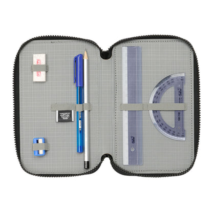 Penar Triplu Teenage Mutant Ninja Turtles Negru Gri 12,5 x 19,5 x 5,5 cm 36 Piese - Birou și papetărie, Material școlar și educațional