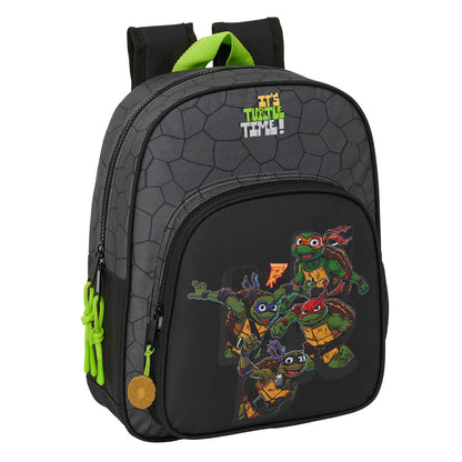 Ghiozdan Teenage Mutant Ninja Turtles Negru Gri 27 x 33 x 10 cm - Birou și papetărie, Material școlar și educațional