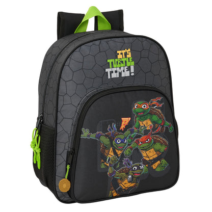 Ghiozdan Teenage Mutant Ninja Turtles Negru Gri 32 x 38 x 12 cm - Birou și papetărie, Material școlar și educațional