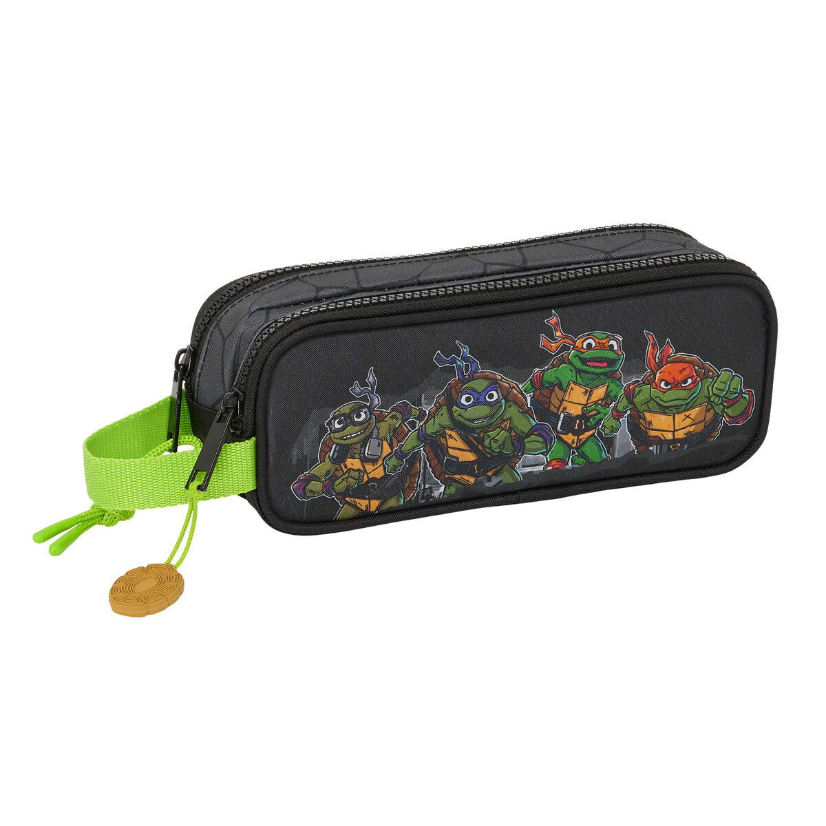 Penar dublu Teenage Mutant Ninja Turtles Negru Gri 21 x 8 x 6 cm - Birou și papetărie, Material școlar și educațional
