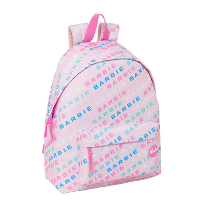 Ghiozdan Barbie Logomania Roz deschis 33 x 42 x 15 cm - Birou și papetărie, Material școlar și educațional