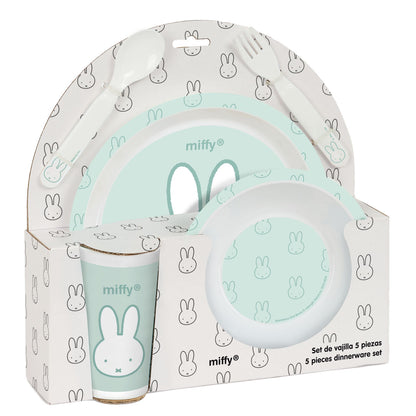 Set de veselă pentru copii Miffy Menta (5 Piese) - Acasă și bucătărie, Tacâmuri, veselă și sticlărie