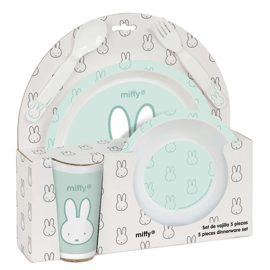 Set de veselă pentru copii Miffy Menta (5 Piese) - Acasă și bucătărie, Tacâmuri, veselă și sticlărie