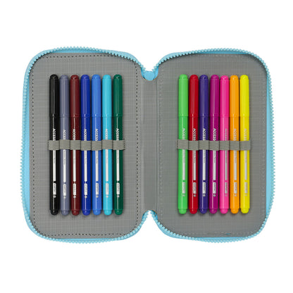 Penar Triplu Bluey Albastru celest 12,5 x 19,5 x 5,5 cm 36 Piese - Birou și papetărie, Material școlar și educațional