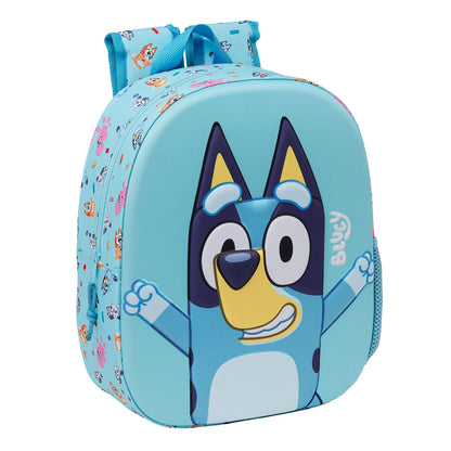 Ghiozdan Bluey Albastru celest 27 x 33 x 10 cm - Birou și papetărie, Material școlar și educațional