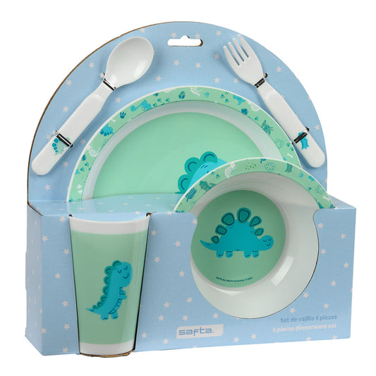 Set de veselă pentru copii Safta Dino Poliester 26 x 26 x 9 cm - Bebelus, Alăptarea și hrănirea