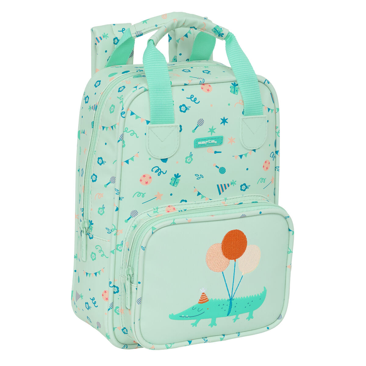 Rucsac pentru Copii Safta Fiesta Verde 20 x 28 x 8 cm - Birou și papetărie, Material școlar și educațional