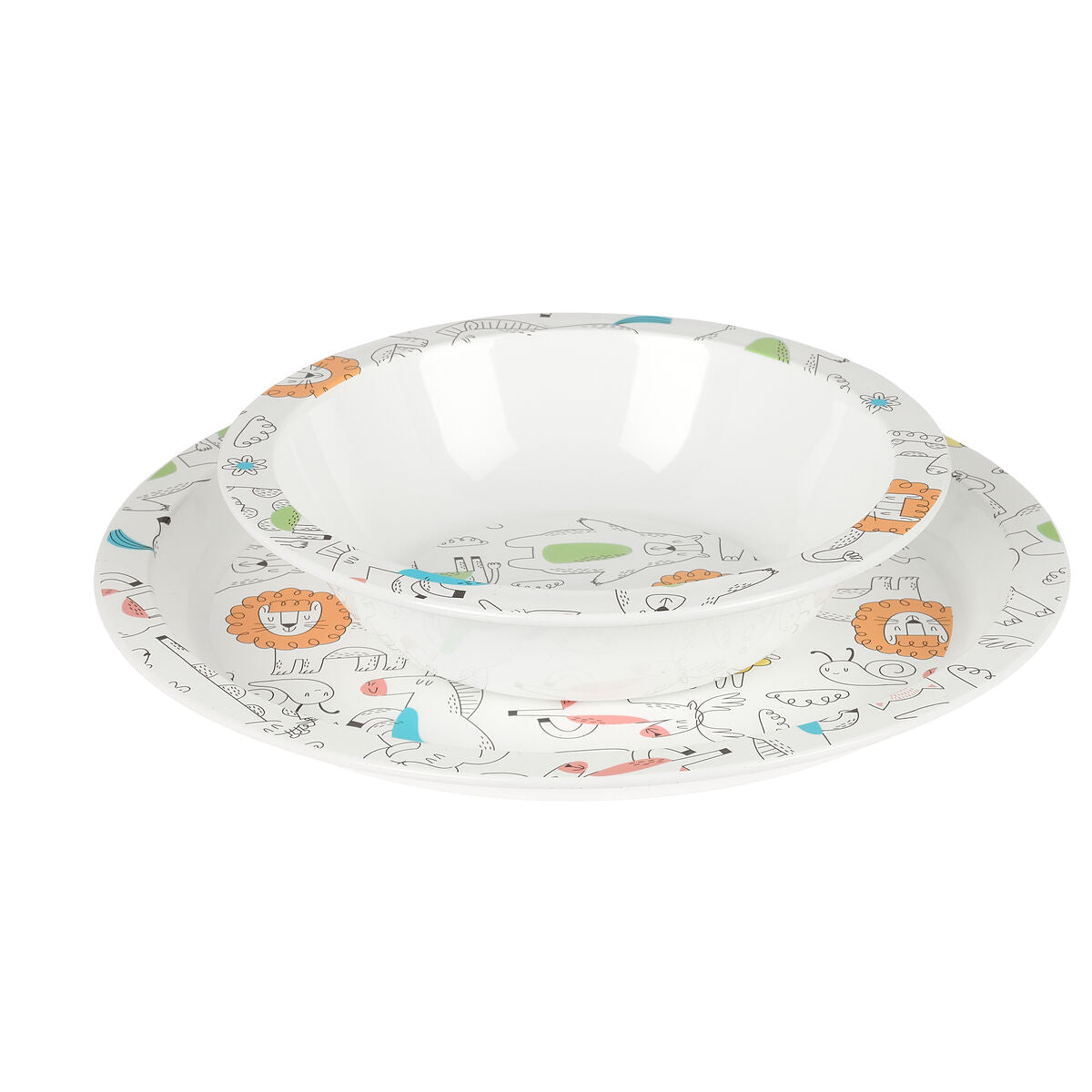 Set de veselă pentru copii Safta Zoo Poliester 26 x 26 x 9 cm - Bebelus, Alăptarea și hrănirea