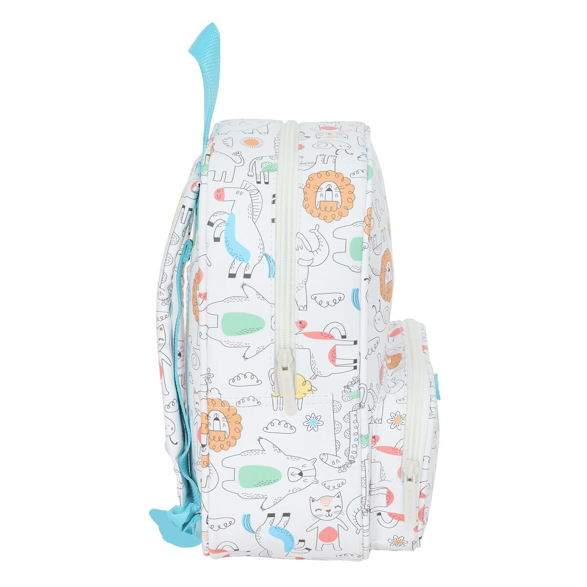 Ghiozdan Safta Zoo Bej 22 x 27 x 10 cm - Birou și papetărie, Material școlar și educațional