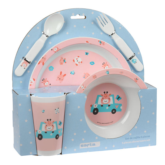 Set de veselă pentru copii Safta Jirafa Poliester 26 x 26 x 9 cm - Bebelus, Alăptarea și hrănirea