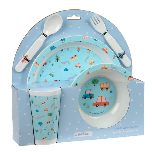 Set de veselă pentru copii Safta Coches Poliester 26 x 26 x 9 cm - Bebelus, Alăptarea și hrănirea
