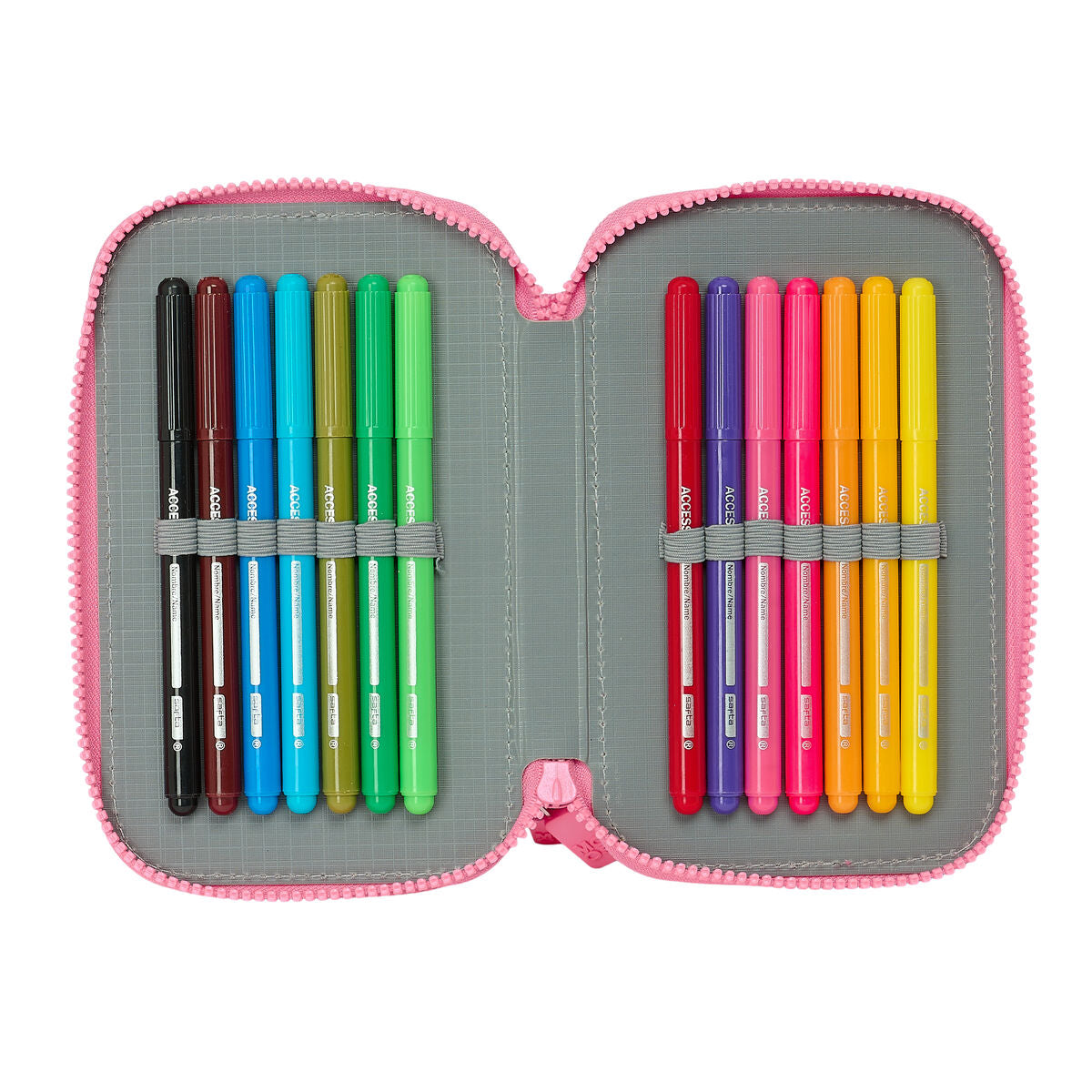Creion dublu Moos Flores Multicolor 12.5 x 19.5 x 4 cm 28 Piese - Birou și papetărie, Material școlar și educațional