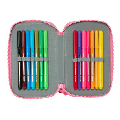 Creion dublu Moos Flores Multicolor 12.5 x 19.5 x 4 cm 28 Piese - Birou și papetărie, Material școlar și educațional