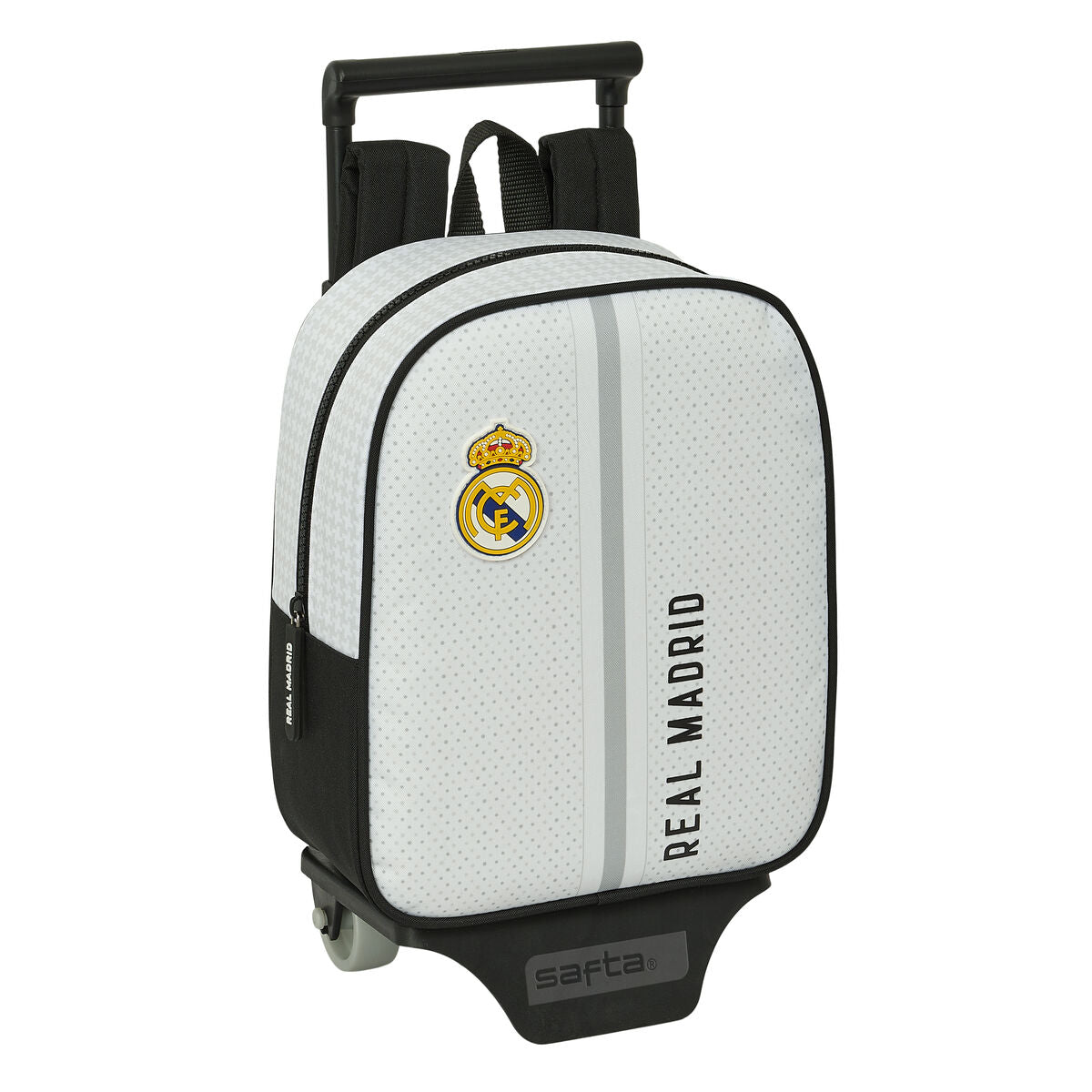 Ghiozdan cu Roți Real Madrid C.F. Alb Gri 22 x 27 x 10 cm - Birou și papetărie, Material școlar și educațional