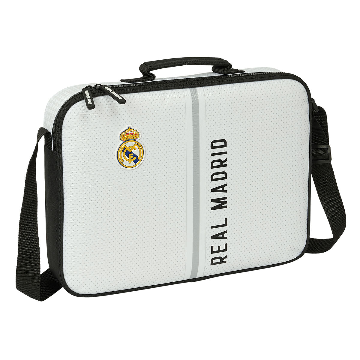 ghiozdan de școală Real Madrid C.F. Alb Gri 38 x 28 x 6 cm - Birou și papetărie, Material școlar și educațional