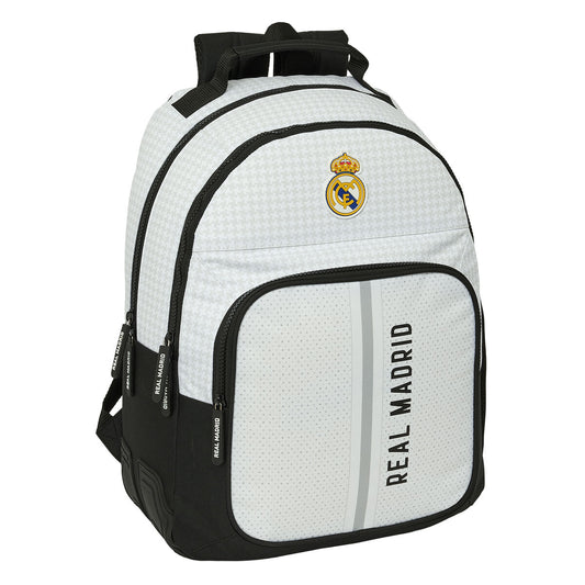 Ghiozdan Real Madrid C.F. 24/25 Alb Gri 32 x 42 x 15 cm - Birou și papetărie, Material școlar și educațional