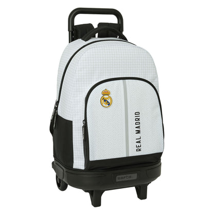 Ghiozdan cu Roți Real Madrid C.F. 24/25 Alb Gri 33 x 45 x 22 cm - Birou și papetărie, Material școlar și educațional