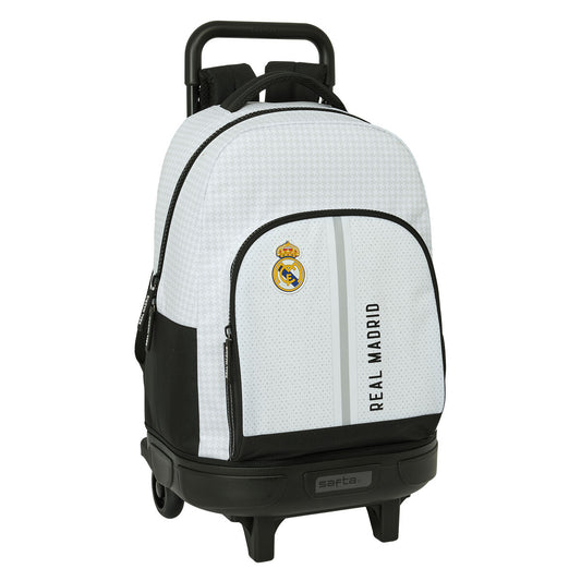 Ghiozdan cu Roți Real Madrid C.F. 24/25 Alb Gri 33 x 45 x 22 cm - Birou și papetărie, Material școlar și educațional