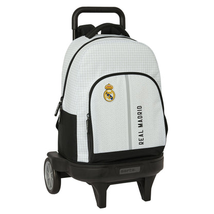 Ghiozdan cu Roți Real Madrid C.F. 24/25 Alb Gri 33 x 45 x 22 cm - Birou și papetărie, Material școlar și educațional