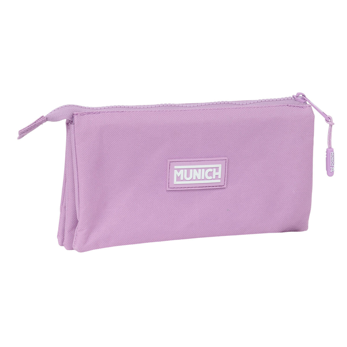 Penar triplu Munich Basic Liliachiu 22 x 12 x 3 cm - Birou și papetărie, Material școlar și educațional