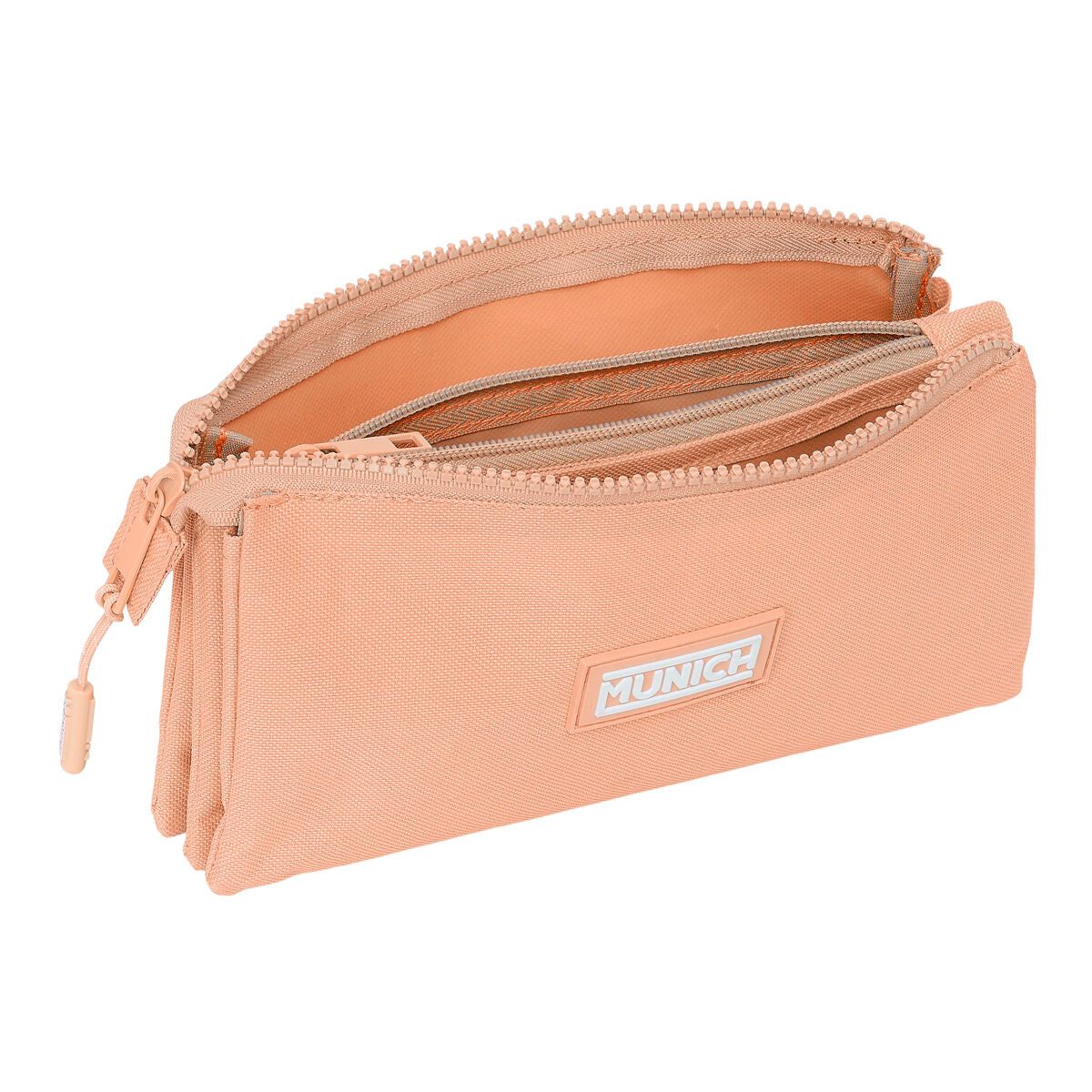 Penar triplu Munich Basic Piersică 22 x 12 x 3 cm - Birou și papetărie, Material școlar și educațional
