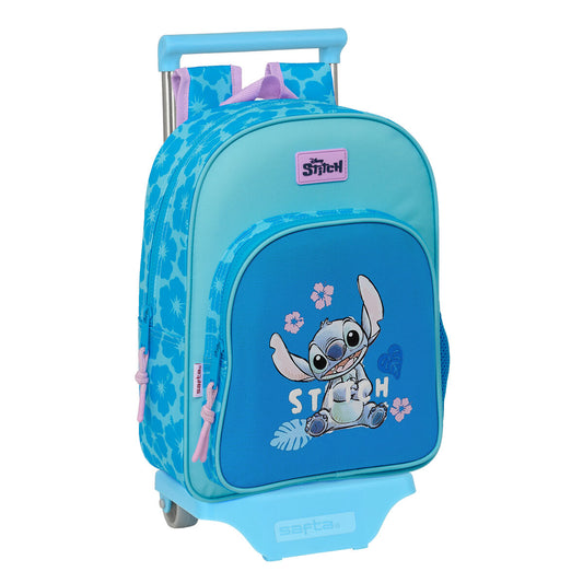 Ghiozdan cu Roți Lilo & Stitch Hawaii Albastru 26 x 34 x 11 cm - Birou și papetărie, Material școlar și educațional