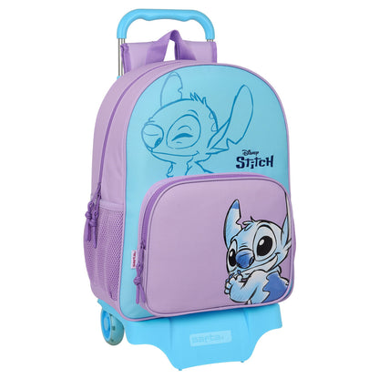Ghiozdan cu Roți Stitch Sweet Albastru Liliachiu 33 x 42 x 14 cm - Birou și papetărie, Material școlar și educațional