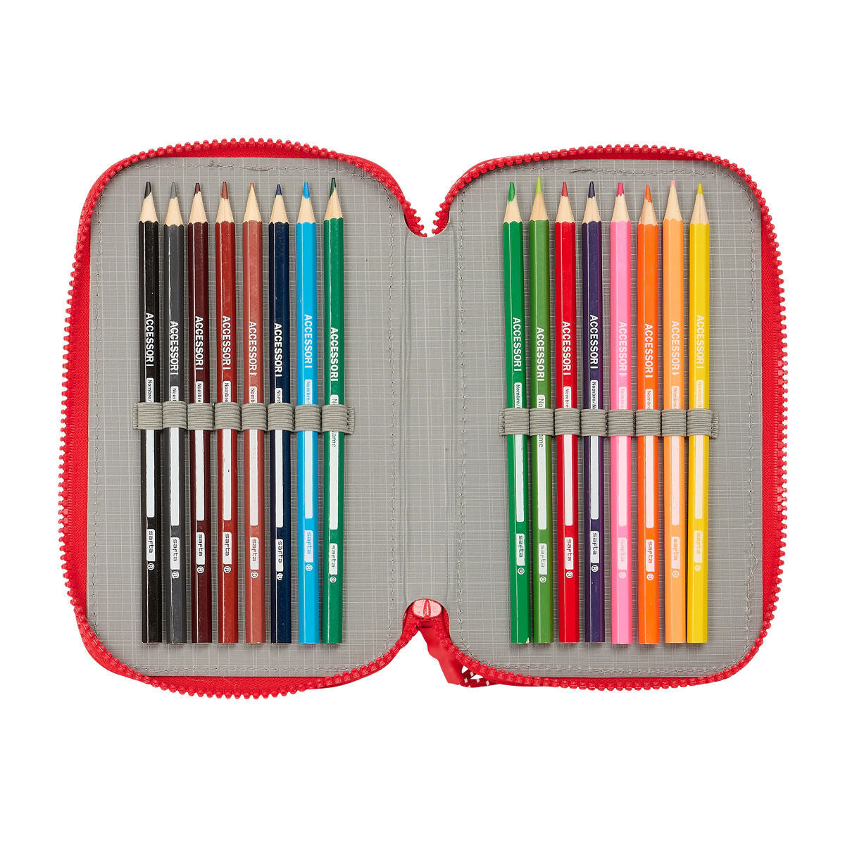 Penar Triplu Atlético Madrid Roșu 12,5 x 19,5 x 5,5 cm 36 Piese - Birou și papetărie, Material școlar și educațional