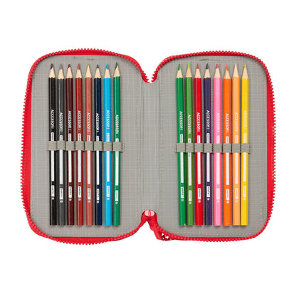 Penar Triplu Atlético Madrid Roșu 12,5 x 19,5 x 5,5 cm 36 Piese - Birou și papetărie, Material școlar și educațional