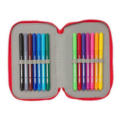 Penar Triplu Atlético Madrid Roșu 12,5 x 19,5 x 5,5 cm 36 Piese - Birou și papetărie, Material școlar și educațional