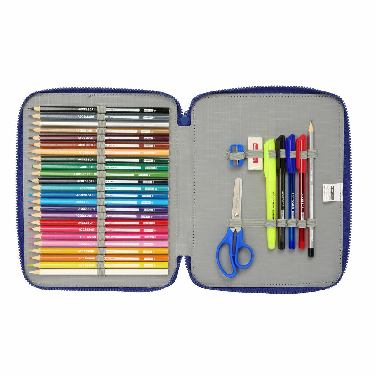Creion dublu F.C. Barcelona 24/25 Castaniu Bleumarin - Birou și papetărie, Material școlar și educațional