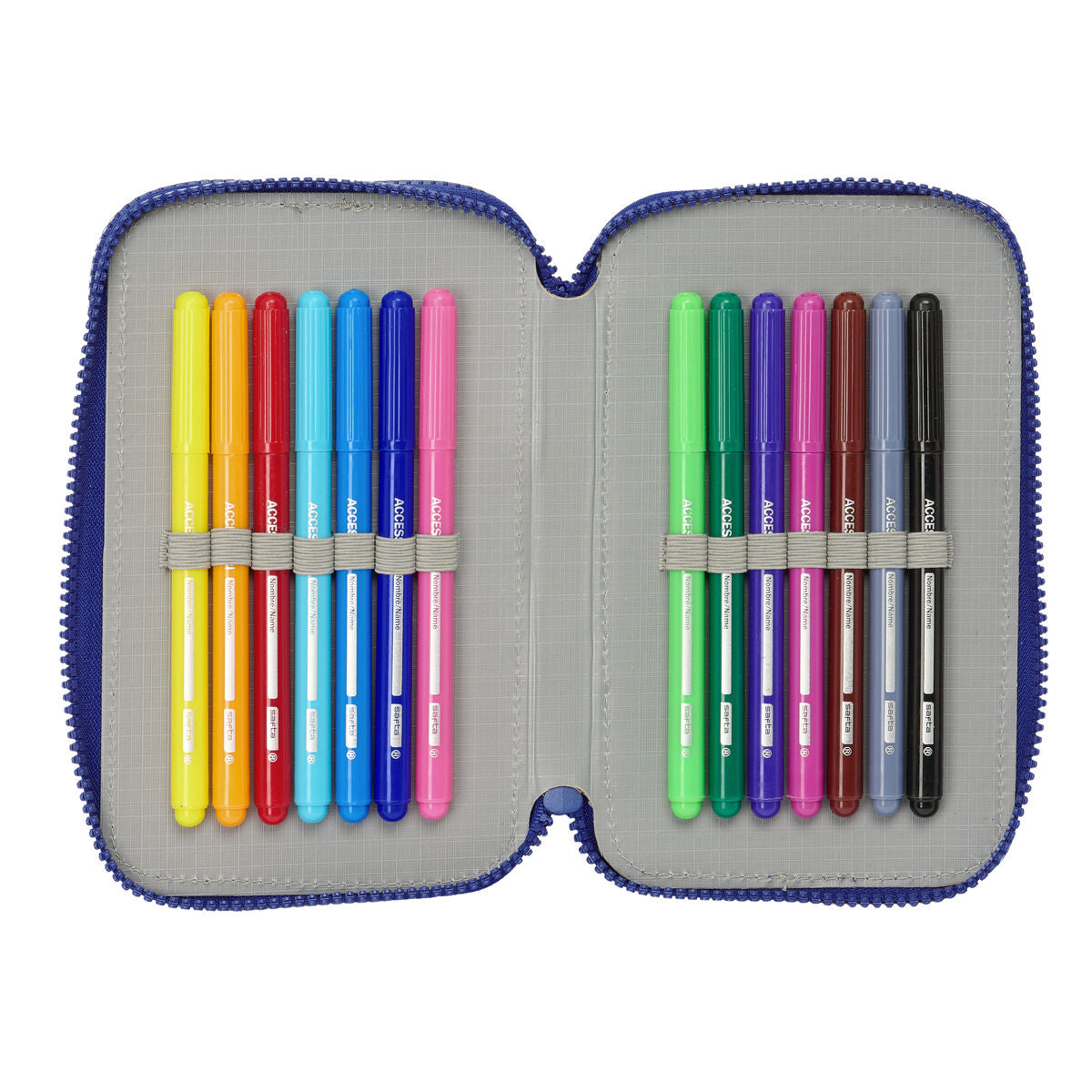 Creion dublu F.C. Barcelona Castaniu Bleumarin 12.5 x 19.5 x 4 cm 28 Piese - Birou și papetărie, Material școlar și educațional