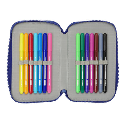 Creion dublu F.C. Barcelona Castaniu Bleumarin 12.5 x 19.5 x 4 cm 28 Piese - Birou și papetărie, Material școlar și educațional