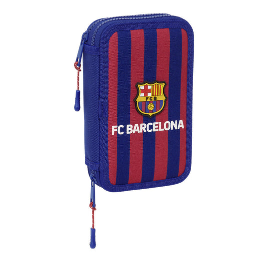 Creion dublu F.C. Barcelona Castaniu Bleumarin 12.5 x 19.5 x 4 cm 28 Piese - Birou și papetărie, Material școlar și educațional