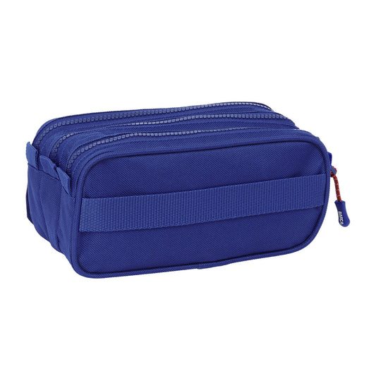 Penar triplu F.C. Barcelona 24/25 Castaniu Bleumarin 21,5 x 10 x 8 cm - Birou și papetărie, Material școlar și educațional