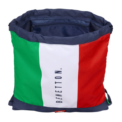 Geantă Rucsac cu Bretele Benetton Flag Bleumarin 35 x 40 x 1 cm - Birou și papetărie, Material școlar și educațional