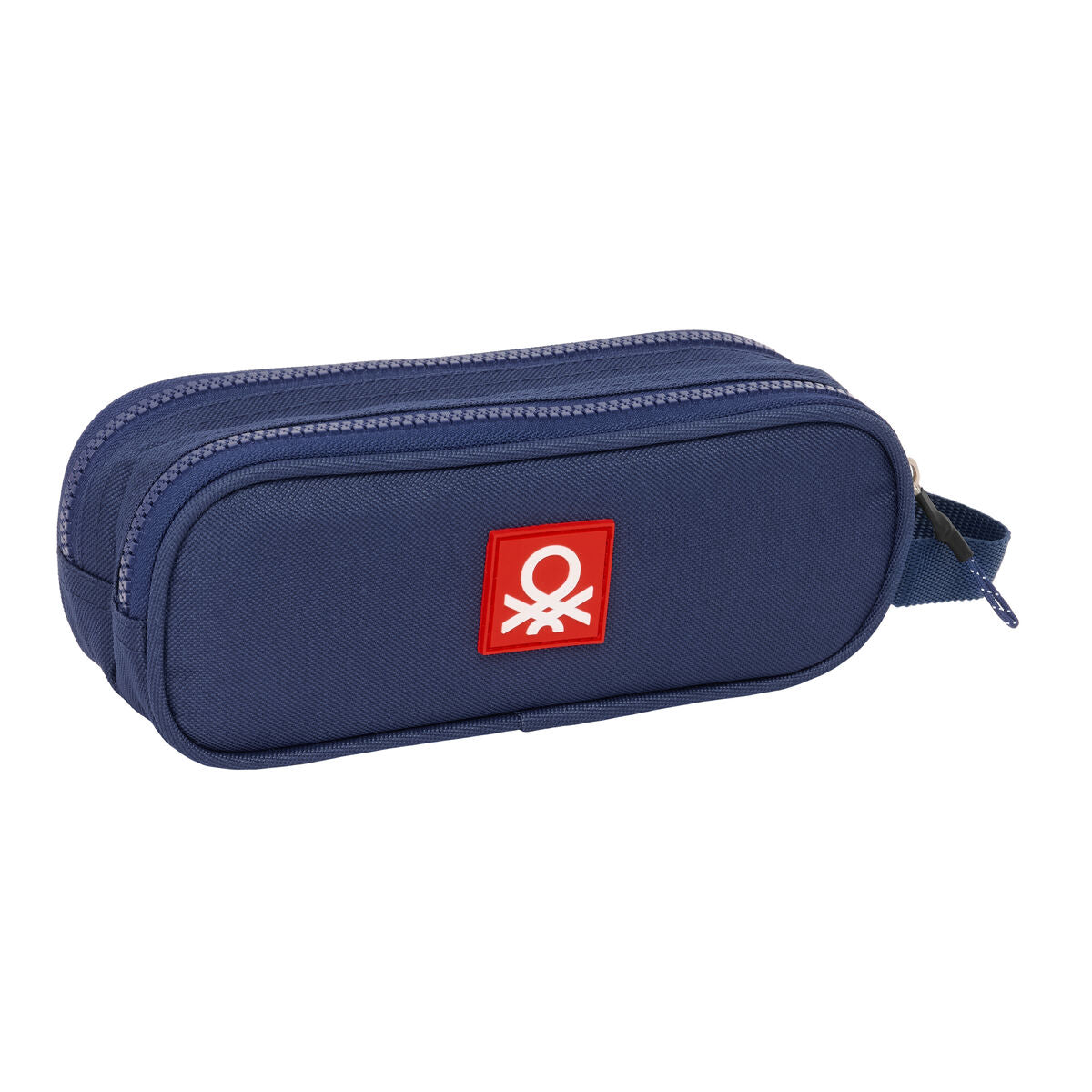 Penar dublu Benetton Flag Bleumarin 21 x 8 x 6 cm - Birou și papetărie, Material școlar și educațional