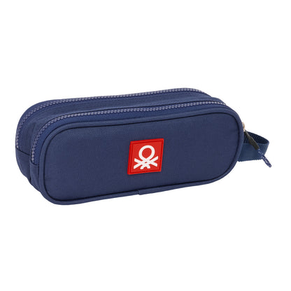 Penar dublu Benetton Flag Bleumarin 21 x 8 x 6 cm - Birou și papetărie, Material școlar și educațional