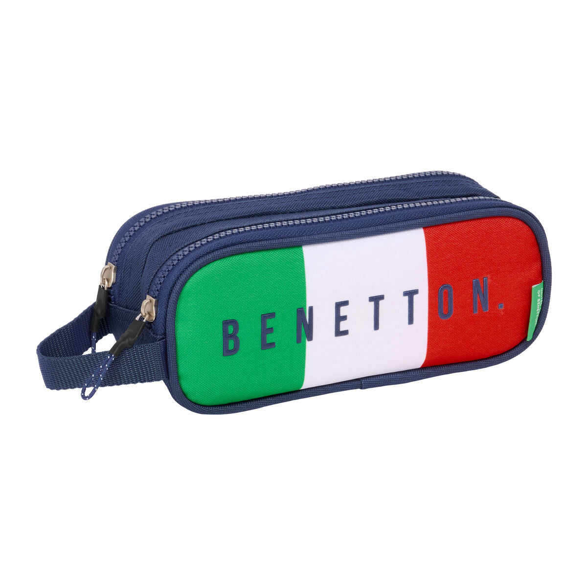 Penar dublu Benetton Flag Bleumarin 21 x 8 x 6 cm - Birou și papetărie, Material școlar și educațional